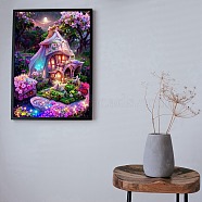 DIY 5D Diamond Painting Full Drill Kits, Including Canvas Painting Cloth, Resin Rhinestones, Diamond Sticky Pen, Tray Plate, Glue Clay, House Pattern, 300x300x0.3mm, Rhinestone: about 3mm in diameter, 1mm thick, 24 bags(DIY-C069-07B)