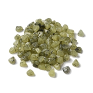 Acrylic Beads, Imitation Gemstone, Chip, Yellow Green, 8x6x4mm, Hole: 1.4mm(OACR-C020-02D)