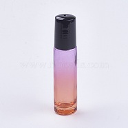 10ml Glass Gradient Color Essential Oil Empty Roller Ball Bottles, with PP Plastic Caps and Stainless Steel Roller Ball, Colorful, 8.55x2cm, Capacity: 10ml(0.34 fl. oz)(MRMJ-WH0011-B03-10ml)