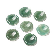 Natural Green Aventurine Worry Stones, Flower Shape, 37.5~38x38x7~7.5mm(G-E586-01A)