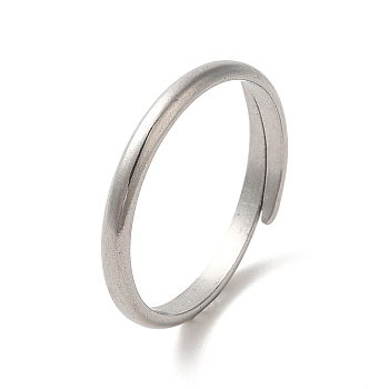 304 Stainless Steel Plain Cuff Ring, Ring, Stainless Steel Color, 2mm, Inner Diameter: 17mm