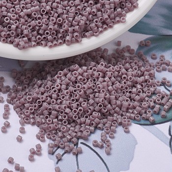 MIYUKI Delica Beads, Cylinder, Japanese Seed Beads, 11/0, (DB0728) Opaque Mauve, 1.3x1.6mm, Hole: 0.8mm, about 20000pcs/bag, 100g/bag