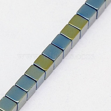 galvanoplastie non magnétiques hématite synthétique brins de perles(G-J170A-2x2mm-05)-3