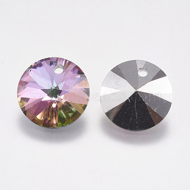 Faceted Glass Rhinestone Charms(RGLA-F049-6mm-001VO)-2