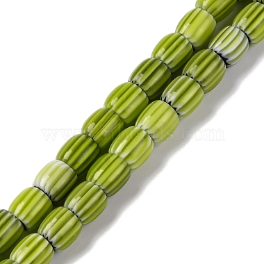 Handmade Lampwork Chevron Beads Strands(X-LAMP-K041-01B-26)-1