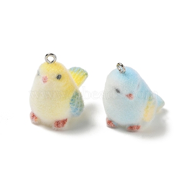 Flocky Opaque Resin Pendants(RE-CBA098D-02P)-3