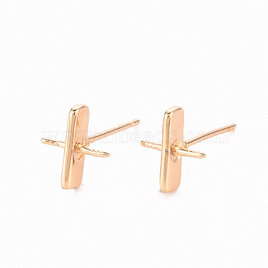 Real 18K Gold Plated Others Brass Stud Earring Findings