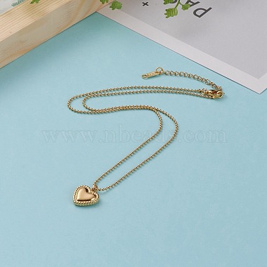304 Stainless Steel Heart Pendant Necklaces(NJEW-JN03268)-5