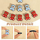 16Pcs 2 Colors Bear with Heart Food Grade Eco-Friendly Silicone Beads(SIL-CA0002-91)-5