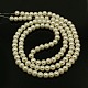10MM Creamy White Round Pearlized Glass Pearl Beads Strands for Noble Necklace Jewelry Making(X-HY-10D-B02)-2