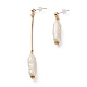 ABS Plastic Imitation Pearl Asymmetrical Earrings(EJEW-JE04426)-1