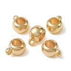 CCB Plastic Tube Bails, Round, Golden, 16x9x12.5mm, Hole: 2mm, Inner Diameter: 6.5mm(CCB-C002-01D-G)