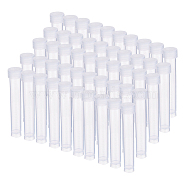 Clear Graduated Tube Plastic Bead Containers, with Lid, Clear, 9.5x1.95cm, capacity: about 10ml(CON-BC0005-26)