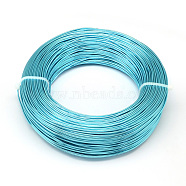 Round Aluminum Wire, Bendable Metal Craft Wire, for DIY Jewelry Craft Making, Dark Turquoise, 9 Gauge, 3.0mm, 25m/500g(82 Feet/500g)(AW-S001-3.0mm-02)