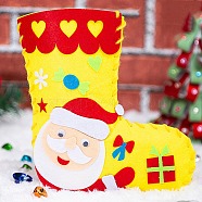 DIY Non-woven Fabric Christmas Sock Kits, including Fabric, Needle, Cord, Santa Claus(DIY-Q031-02B)