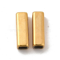 Ion Plating(IP) 304 Stainless Steel Beads, Rectangle, Real 18K Gold Plated, 15x5x5mm, Hole: 3.5x3.5mm(STAS-H179-04H-G)