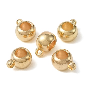 CCB Plastic Tube Bails, Round, Golden, 16x9x12.5mm, Hole: 2mm, Inner Diameter: 6.5mm