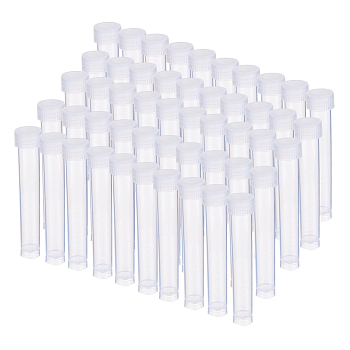 Clear Graduated Tube Plastic Bead Containers, with Lid, Clear, 9.5x1.95cm, capacity: about 10ml