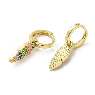 Real 18K Gold Plated Brass Dangle Hoop Earrings(EJEW-L268-008G-02)-2