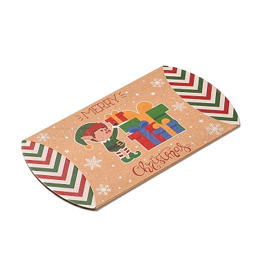 Christmas Theme Cardboard Candy Pillow Boxes(CON-G017-02G)-4