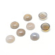 Cabochons de pierres précieuses en agate gris naturel(G-T020-16mm-12)-1