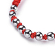 Bracelets de perle tressés en cordon de nylon réglable et ensembles de bagues(SJEW-JS01029)-4