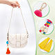 Fluffy Pompom Ball Bag Hanging Ornament(HJEW-WH0042-51)-3