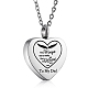 Stainless Steel Heart Urn Ashes Pendant Necklace(NJEW-SZ0001-60I)-1